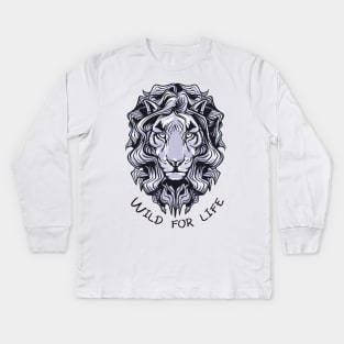 'Wild For Life' Environment Awareness Shirt Kids Long Sleeve T-Shirt